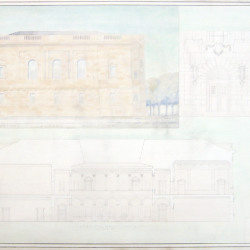 View of Color Sketch of Building Exterior