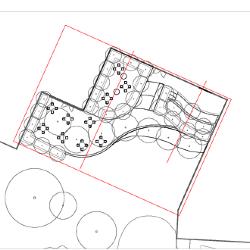 Diagrammed plan drawing