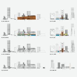 View of Color Schematic of Building Sections